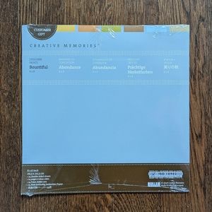 🌞3/$15 NIP Creative Memories Bountiful 8x8 Double-Sided Paper Pack of 24 Sheets